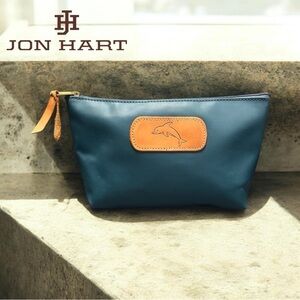 Jon Hart Design Grande Small Pouch in French Blue Coated Canvas